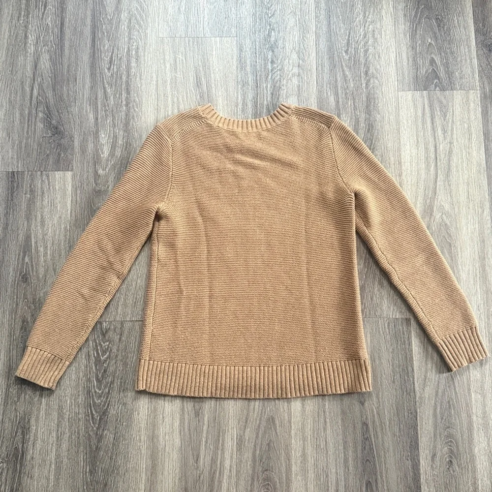 J. Crew Camel Crew Neck Sweater Tan Women’s Ribbed Casual Top